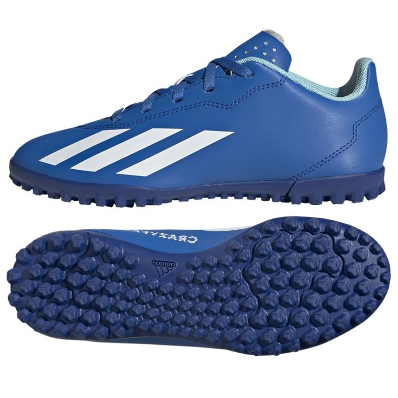 Pantofi de fotbal adidas X Crazyfast.4 Tf Jr IE4067 albastru