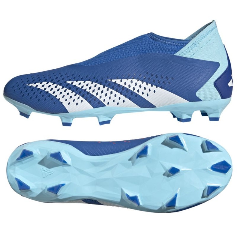 Pantofi de fotbal Adidas Predator Accuracy.3 Ll Fg GZ0019 albastru Pantofi de fotbal Adidas Predator Accuracy.3 Ll Fg GZ0019 albastru