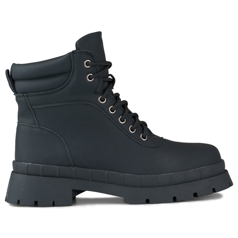 Cizme negre de damă cu șireturi negru