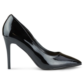 Stiletto de damă negru lacuit