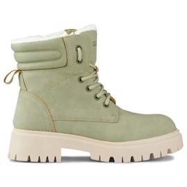 Cizme de dama izolate verde deschis