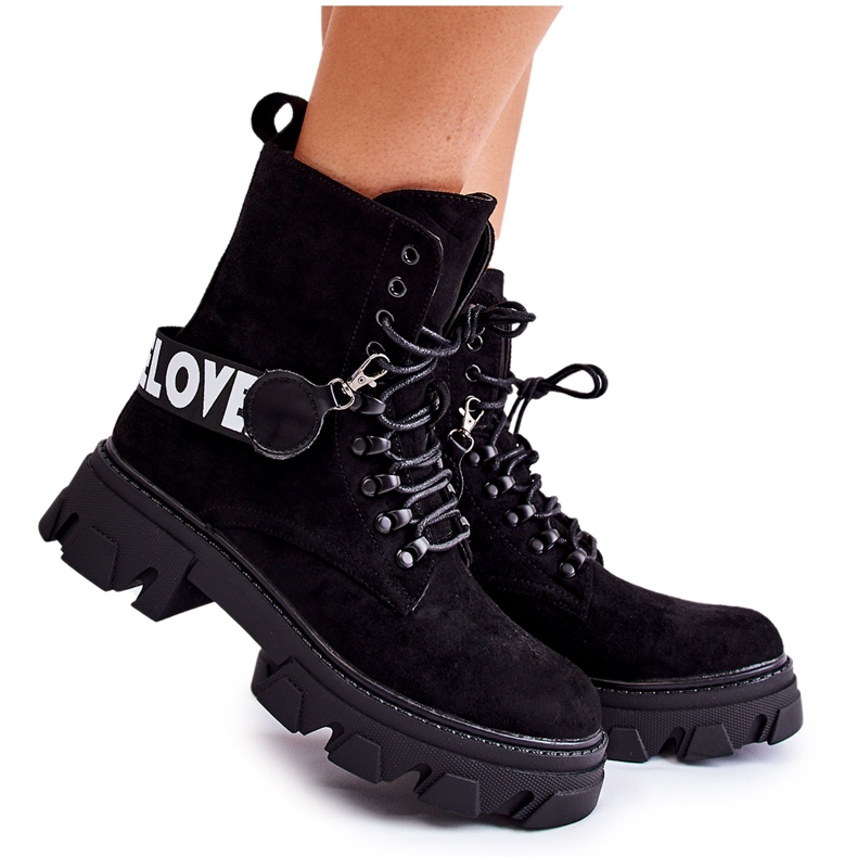 Seastar Cizme Înalte De Căprioară Cu Izolație, Negru