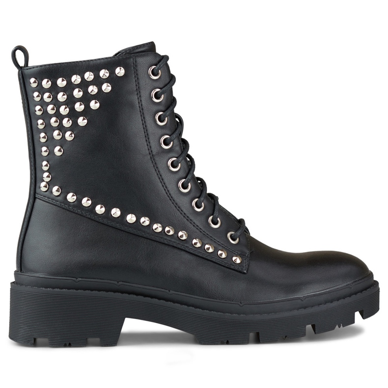 Lucrători rock pentru femei din piele ecologică negru