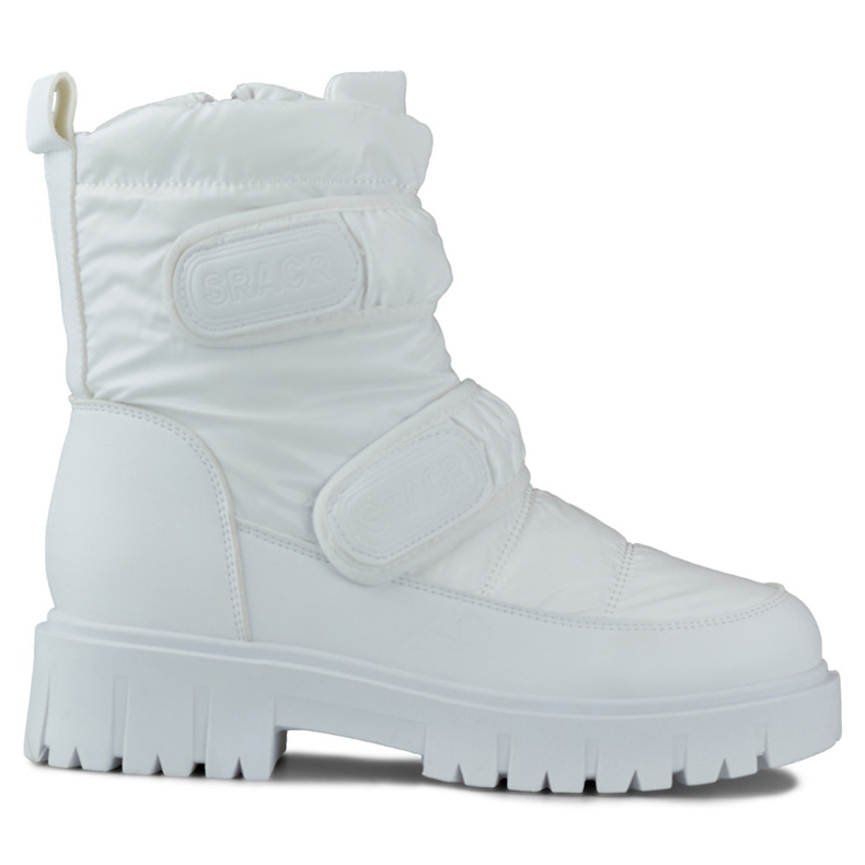 Cizme de zapada de dama calduroase Laila cu Velcro alb