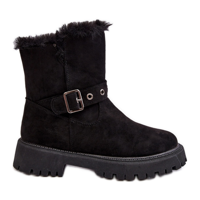 Vinceza Botine De Dama Cu Fermoar De Blana Negru Morcos