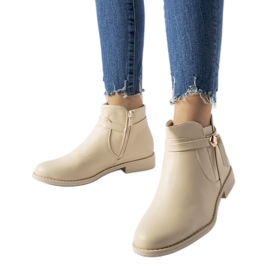 Botine plate izolate bej de la Raimondo Botine plate izolate bej de la Raimondo