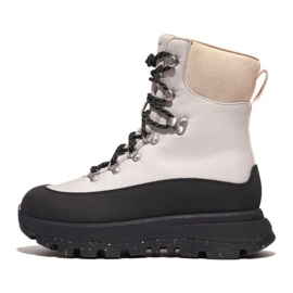 Cizme de mers FitFlop Neo-D-Hyker E01 impermeabile din material textil/de piele intoarsa W GP6-231 bej Cizme de mers FitFlop Neo-D-Hyker E01 impermeabile din material textil/de piele intoarsa W GP6-231 bej