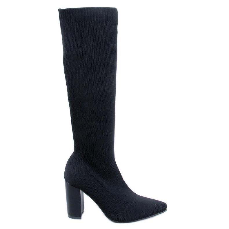 Elisha Cizme elastice negre cu toc negru