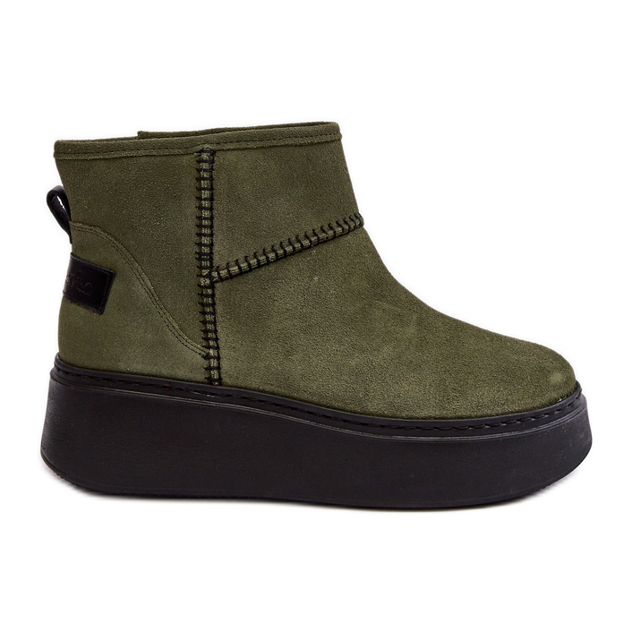 Cizme de zapada de dama din piele intoarsa Maciejka 06257-24 Olive verde