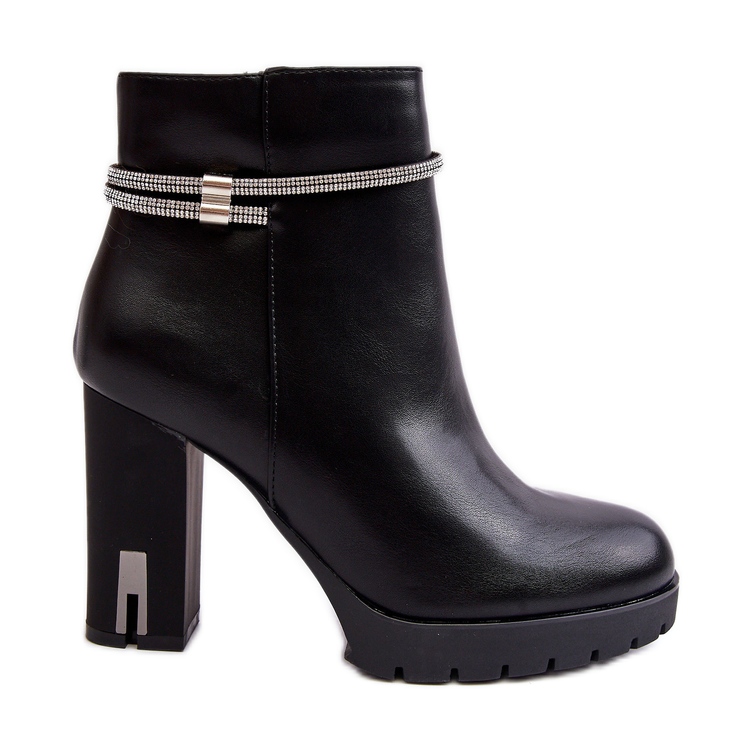 Botine De Dama Cu Decorat, Carolla Neagra negru