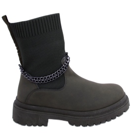 Cizme cu partea superioară flexibilă Jesse Blackish Green verde Cizme cu partea superioară flexibilă Jesse Blackish Green verde