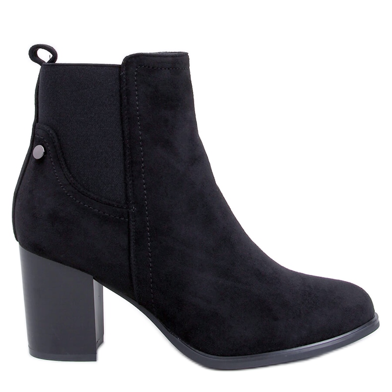 Botine clasice cu toc înalt Rosey Black negru Botine clasice cu toc înalt Rosey Black negru