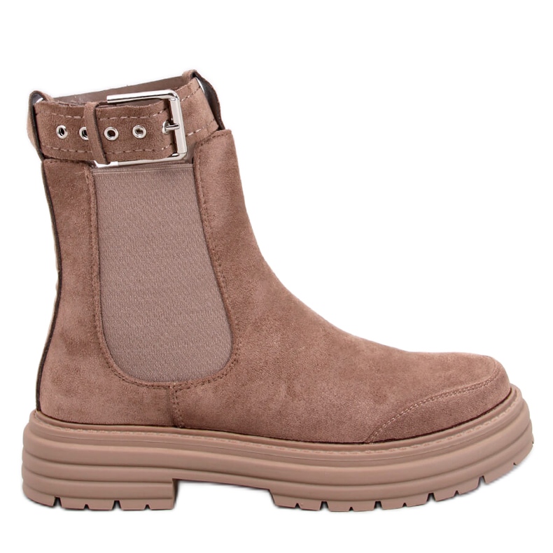 Cizme Chelsea de damă Carls Khaki maro