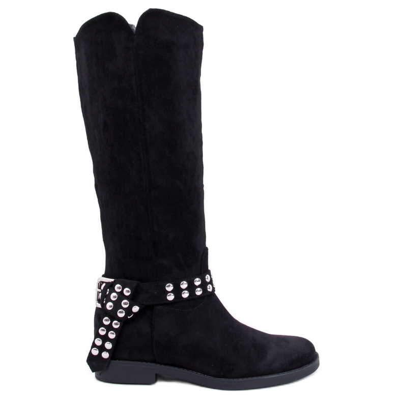 Cizme de piele intoarsa dama Brews Black negru