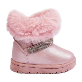 Cizme De Zăpadă Pentru Copii Pink Hollee Cu Zirconii Cubic roz Cizme De Zăpadă Pentru Copii Pink Hollee Cu Zirconii Cubic roz