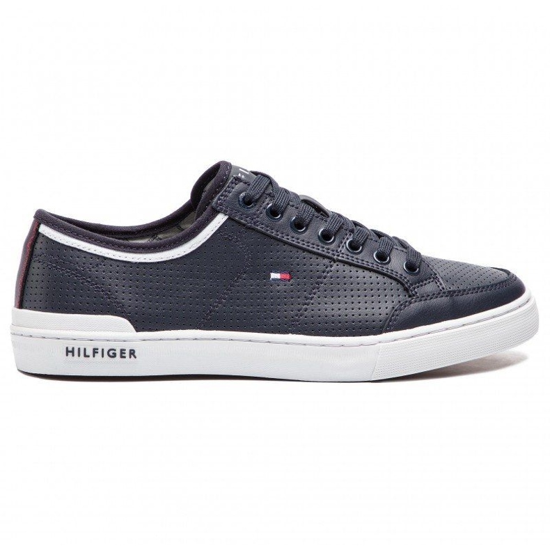 Pantofi Tommy Hilfiger Core Corporate Leather Sneaker M FM0FM00552-403 albastru