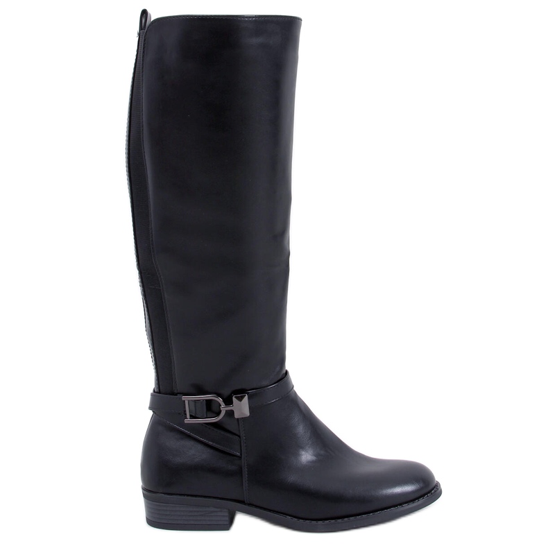 Cizme de damă Jessie Black de culoare integrală negru