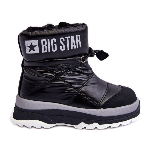Cizme De Zăpadă Izolatoare Copii Cu Fermoar Black Big Star MM374195 negru
