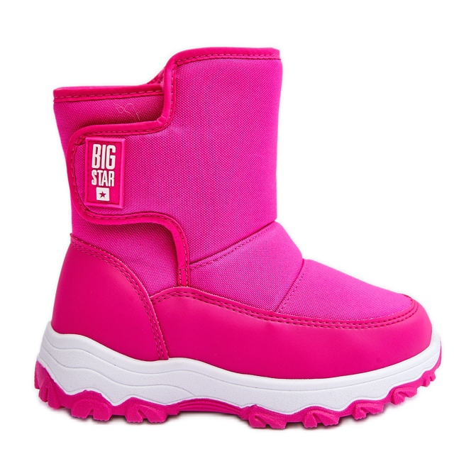 Cizme De Zăpadă Izolatoare Copii Cu Velcro Roz Big Star MM374121