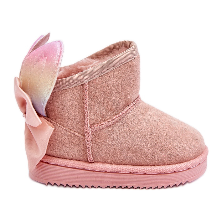 Cizme De Zapada Izolatoare Fete Cu Fundite, Meriva Roz