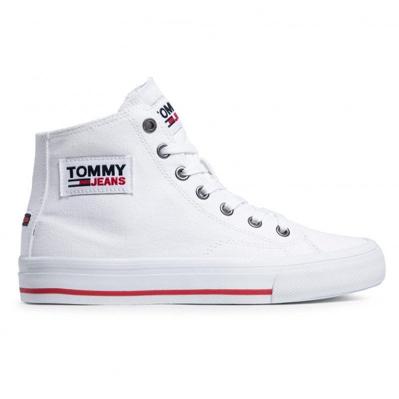 Tommy Hilfiger Pantofi Tommy Jeans Midcut Vulc M EN0EN01370-YBR alb