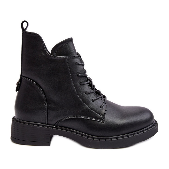 Cizme plate de damă clasice Ballisa neagră negru