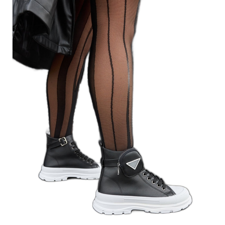 Tenisi negri Bolman cu platformă înaltă negru