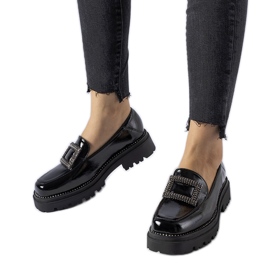 Mocasini negri cu strasuri de la Clarks negru