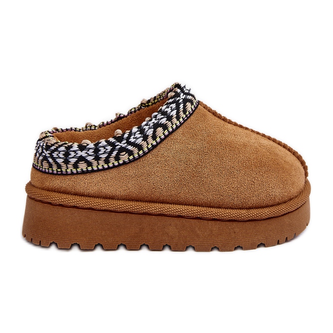 Papuci izolati pentru copii Camel Olivane maro Papuci izolati pentru copii Camel Olivane maro