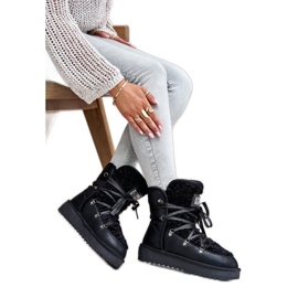 Cizme de zapada cu platforma vegana impermeabila D.Franklin DFSH370004 Negru Cizme de zapada cu platforma vegana impermeabila D.Franklin DFSH370004 Negru