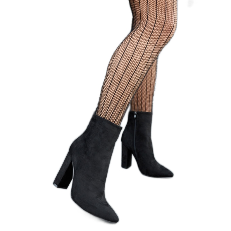 Botine Borgetto din piele ecologică neagră negru