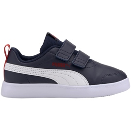 Pantofi copii Puma Courtflex v2 V Ps bleumarin și alb 371543 01