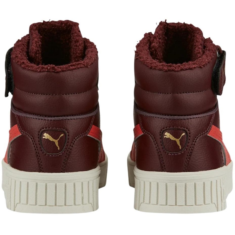 Pantofi copii Puma Carina 2.0 Mid Wtr Jr visiniu 387380 02 roșu