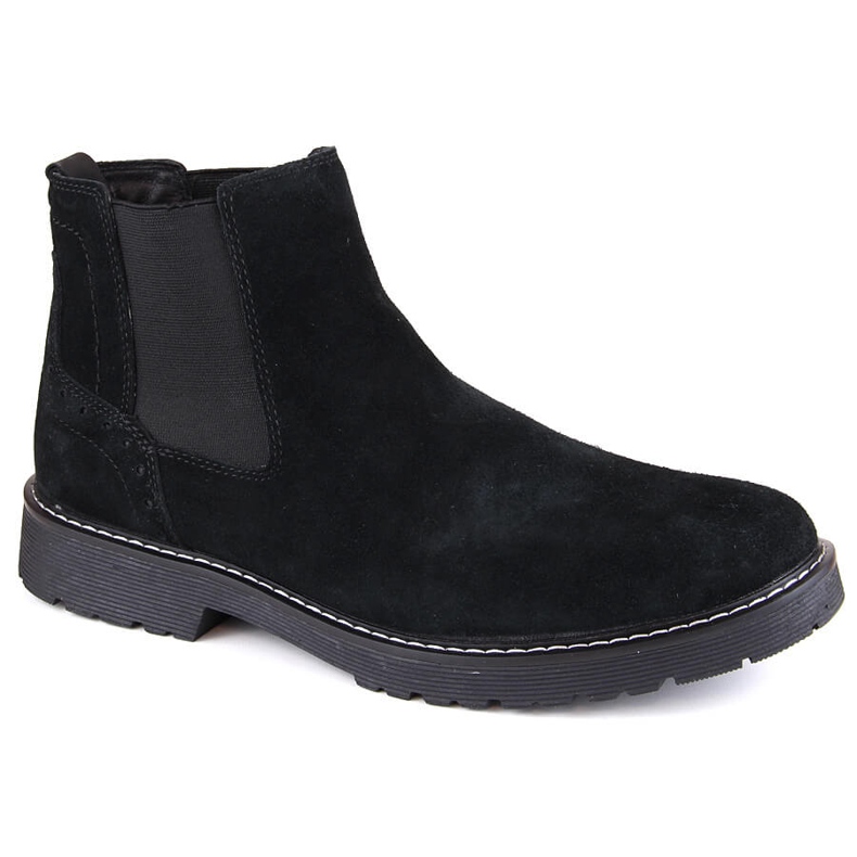 Cizme Chelsea din piele intoarsa pentru barbati, slip-on neagra Filippo MBT5003 negru Cizme Chelsea din piele intoarsa pentru barbati, slip-on neagra Filippo MBT5003 negru