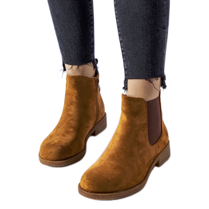 Cizme Chelsea izolate maro Fidenzio