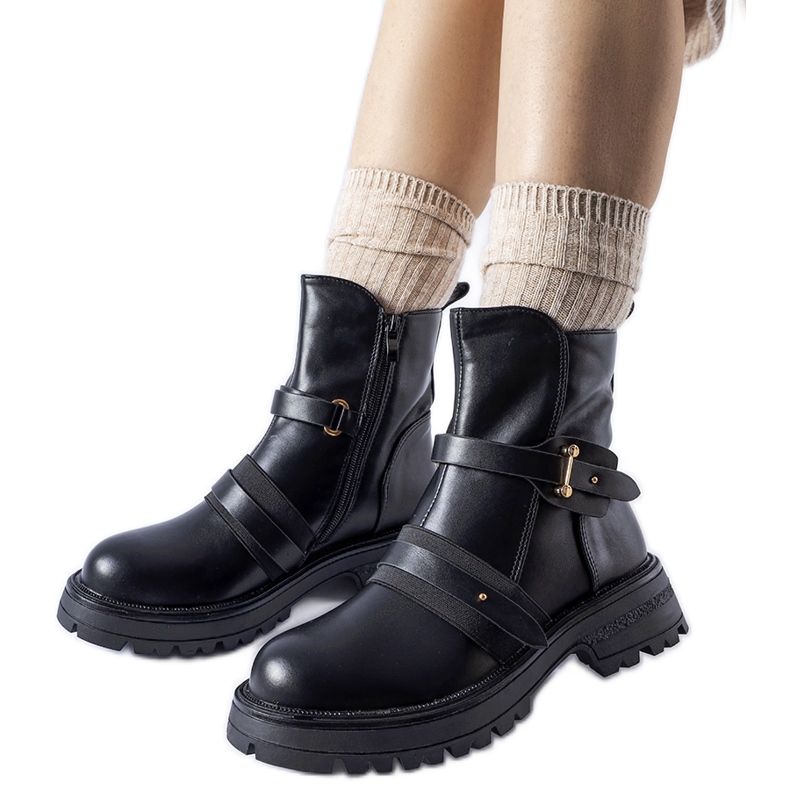 Cizme Laderoute izolate negre negru