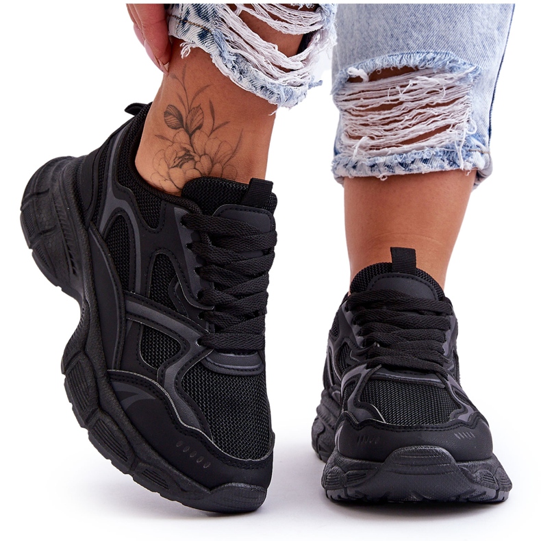 Pantofi sport negri de damă negru