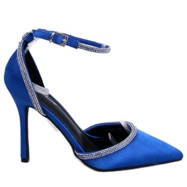 Pompe cu toc înalt cu zirconiu cubic Conway Blue albastru