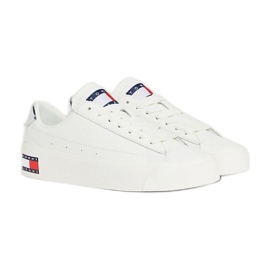 Pantofi Tommy Hilfiger Vulc Leather Plat Lc M EN0EN02284YBL alb