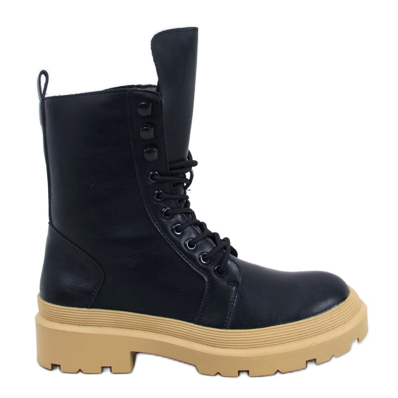 Botine Kinchs NERO/GIALLO cu siret cu protectie negru Botine Kinchs NERO/GIALLO cu siret cu protectie negru