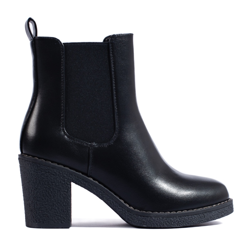 Botine clasice Shelovet negre negru Botine clasice Shelovet negre negru