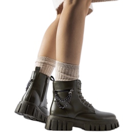 Botine Spadafore verde inchis cu buzunar Botine Spadafore verde inchis cu buzunar