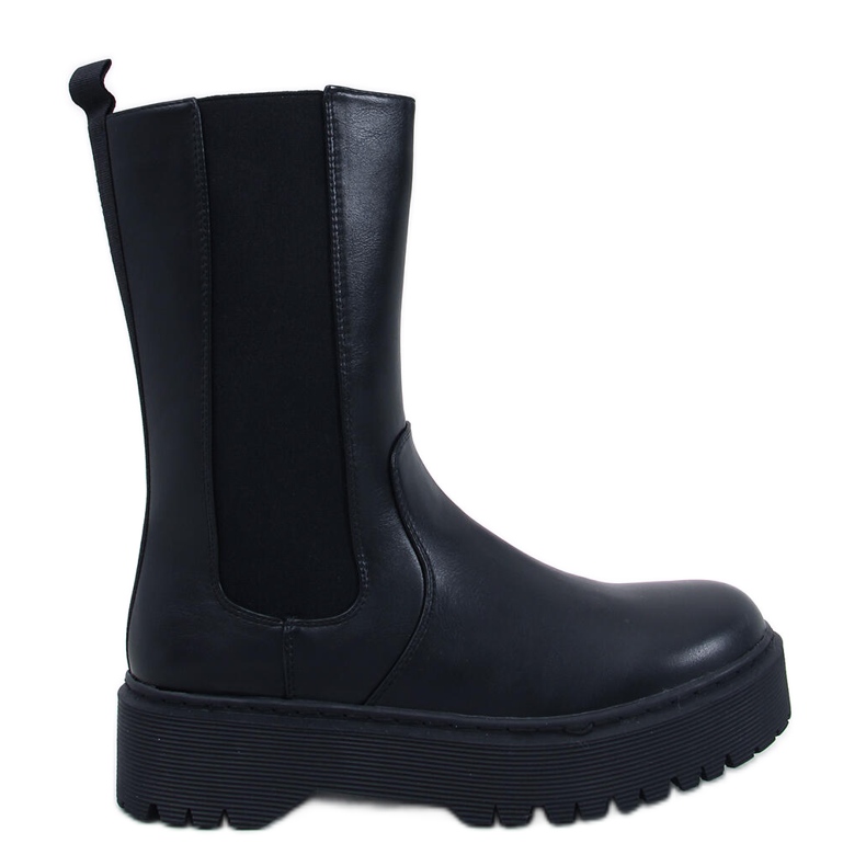 Cizme Chelsea Stoute Black cu platformă negru