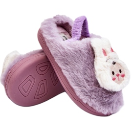 Papuci de iepuraș cu blană pentru copii, mov Dicera violet Papuci de iepuraș cu blană pentru copii, mov Dicera violet