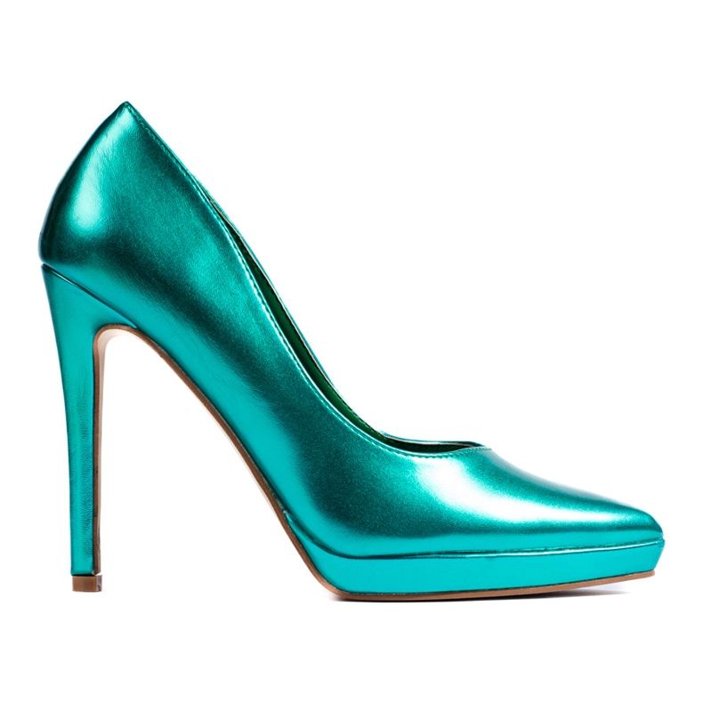 Pompe stiletto Shelovet verde metalizat Pompe stiletto Shelovet verde metalizat