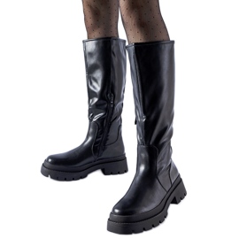 Cizme clasice plate negre Christian negru Cizme clasice plate negre Christian negru