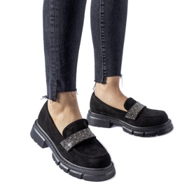 Mocasini din piele ecologică Nicholls negri negru Mocasini din piele ecologică Nicholls negri negru
