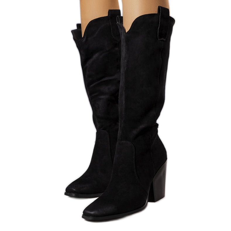 Cizme Garre izolate negre negru Cizme Garre izolate negre negru