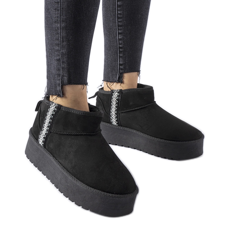 Cizme de zapada cu platforma Dennison negre negru