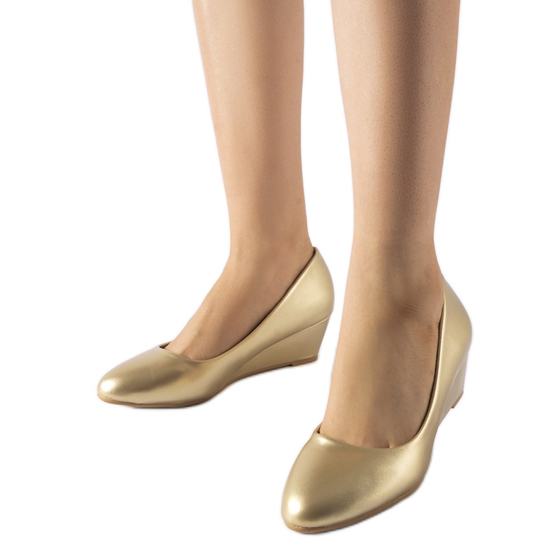 Balerini Golden Houston cu pană joasă de aur